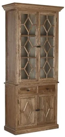 Vitrina vintage, din lemn reciclat, natur, Elmwood