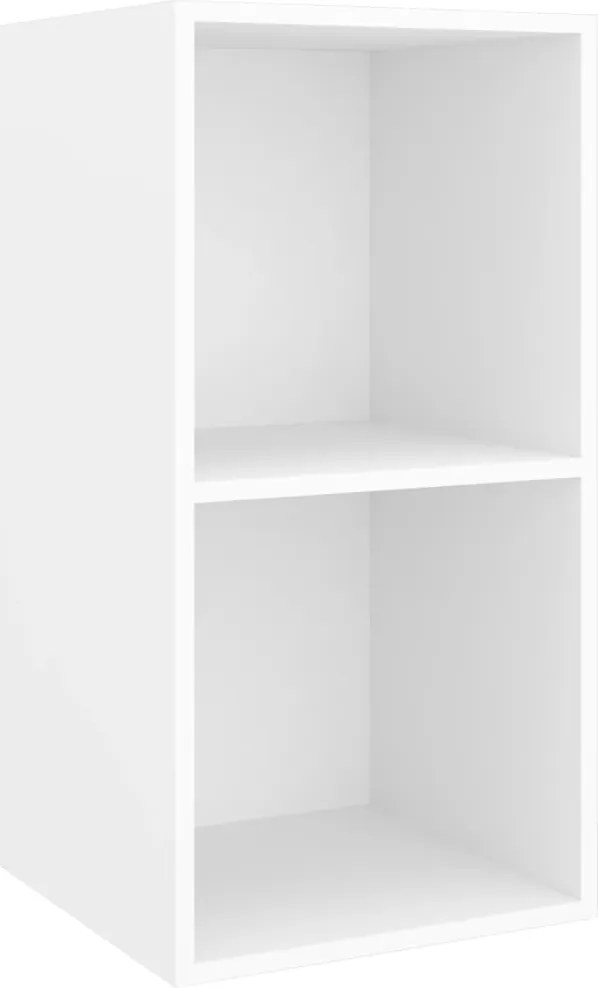 vidaXL Dulap TV montat pe perete, alb, 37x37x72 cm, lemn prelucrat