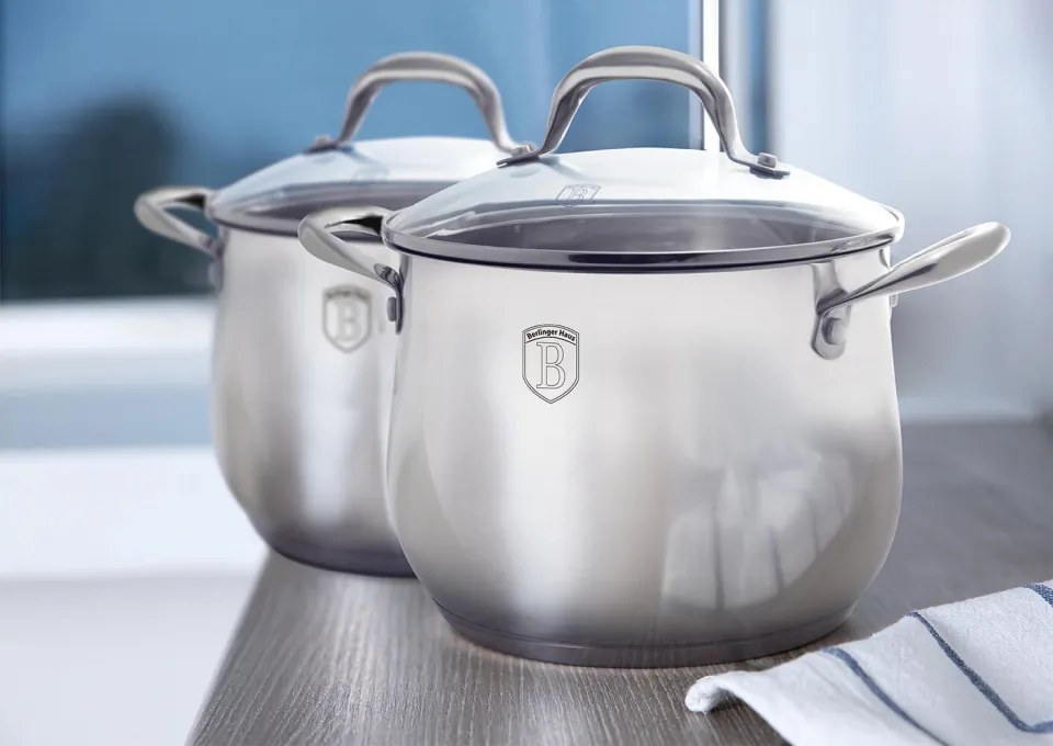 Oala cu capac otel inoxidabil 18 cm Silver Belly Berlinger Haus BH 1410