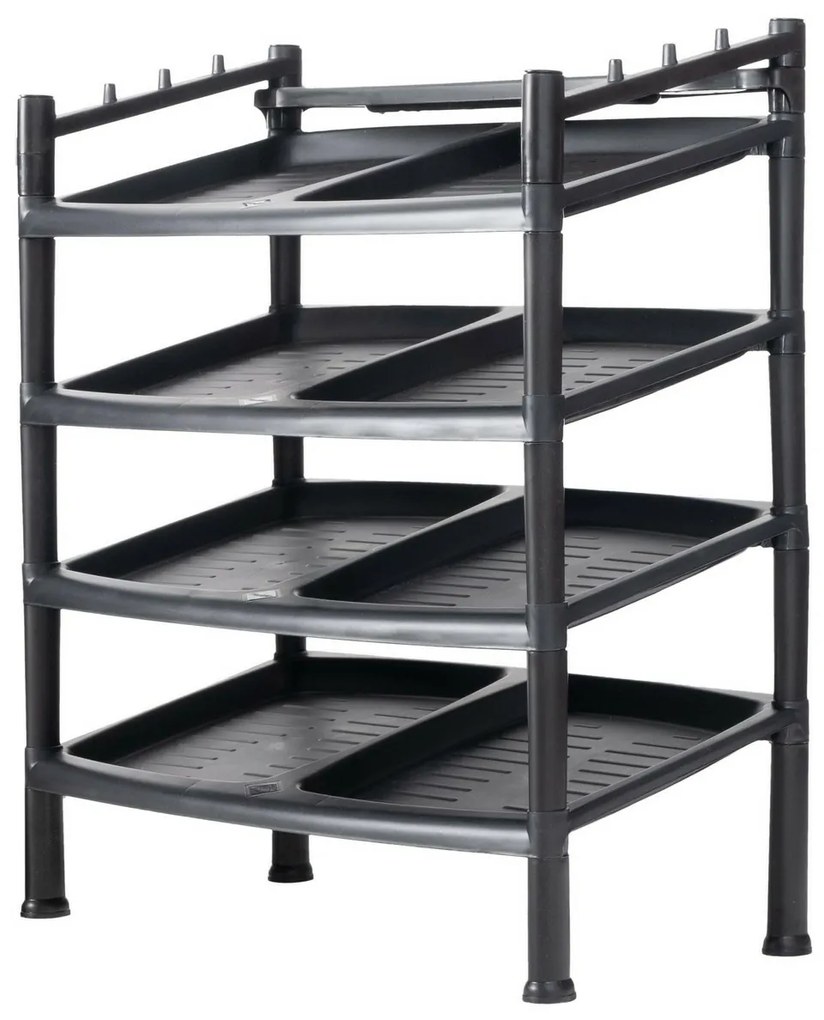 Botnik 4 etaje Black 52 x 34 x 67 cm