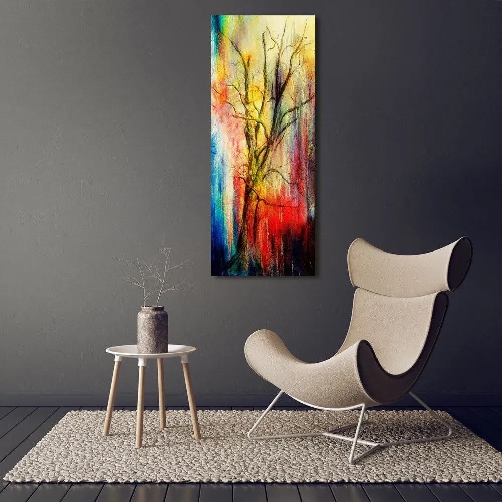 Tablou Printat Pe Sticlă Copac abstract