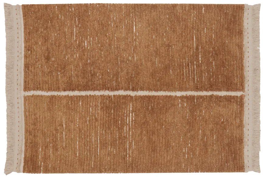 Covor cărămiziu/bej din bumbac 140x200 cm Duetto Toffee – Lorena Canals