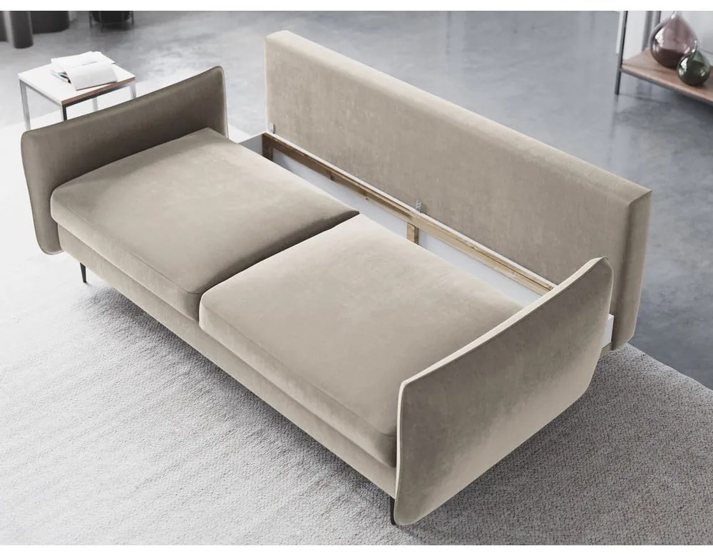 Canapea extensibilă cu spațiu de depozitare Cosmopolitan Design Vermont, bej