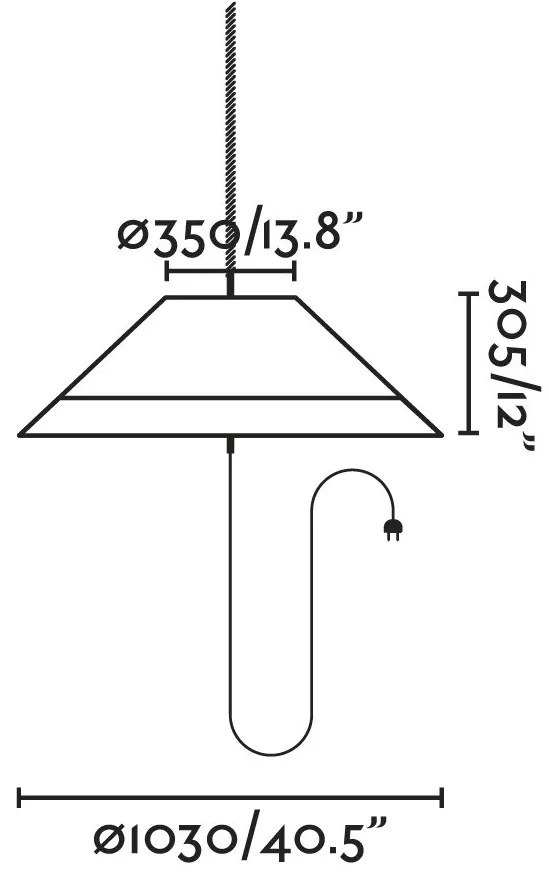Lampa/Pendul portabil iluminat exterior decorativ SAIGON hole cap W100 gri/maro