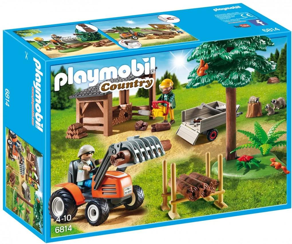 PlayMobil 4Ani+ Depozit de Cherestea cu Tractor