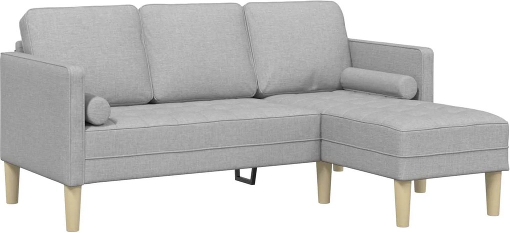 vidaXL Set de canapea cu pernă Gri nori Poliester