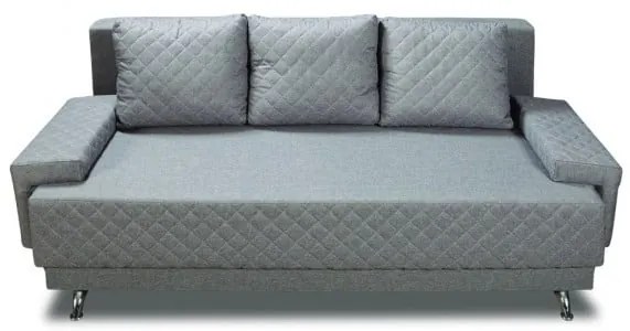 Canapea Extensibila Cu Lada De Depozitare Karla, Argintiu, 212 x 95 x 79 Cm