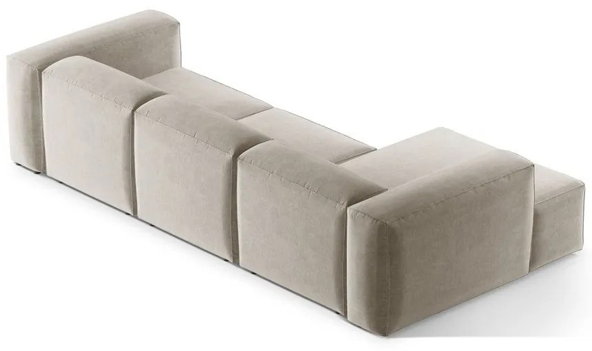 Colțar bej (cu colț pe partea stângă/cu șezlong) Bergamo – Cosmopolitan Design