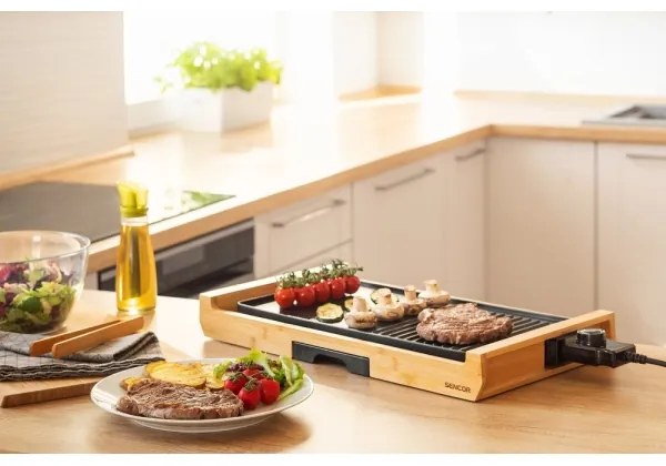 Grătar electric de masă 1800W/230V bambus Sencor