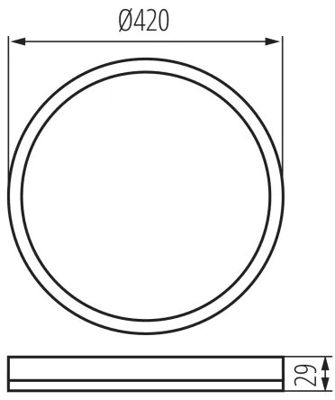 Kanlux 31516 - Plafonieră LED AZPO, 22 W, 230 V, diam. 42 cm, IP54, alb