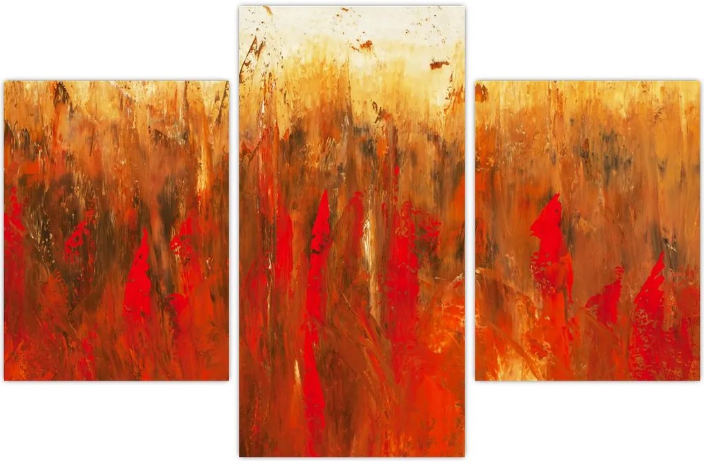 Tablou cu abstracție pictată (90x60 cm)