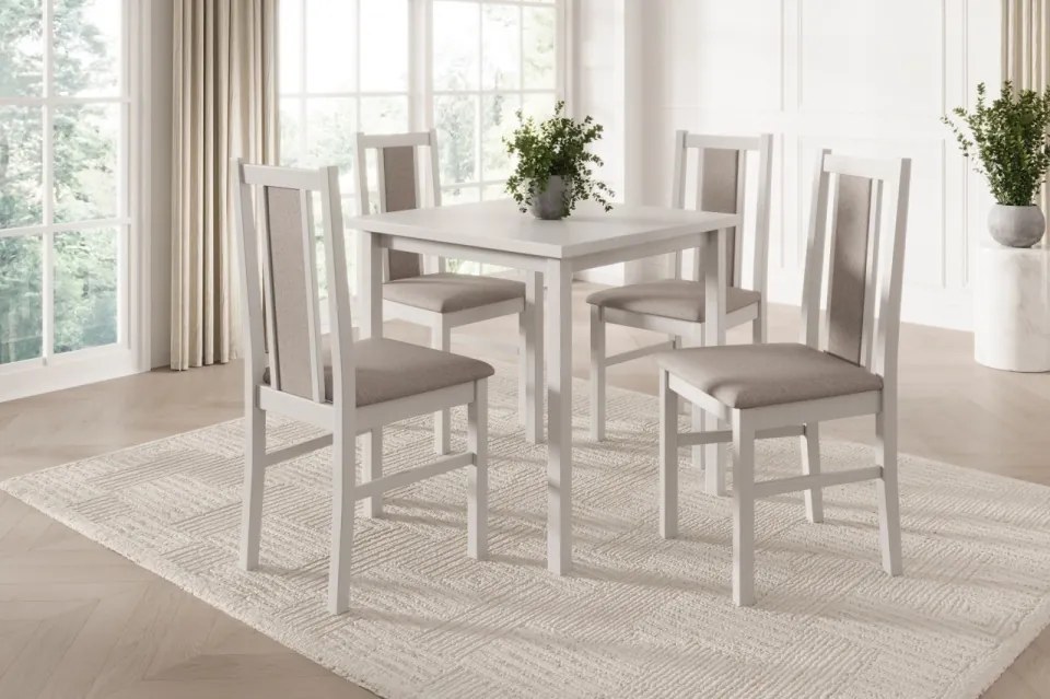 Scaun tapitat, din lemn, Vos XIV, ADRK Furniture (Culoare: Sonoma / Opium 99)