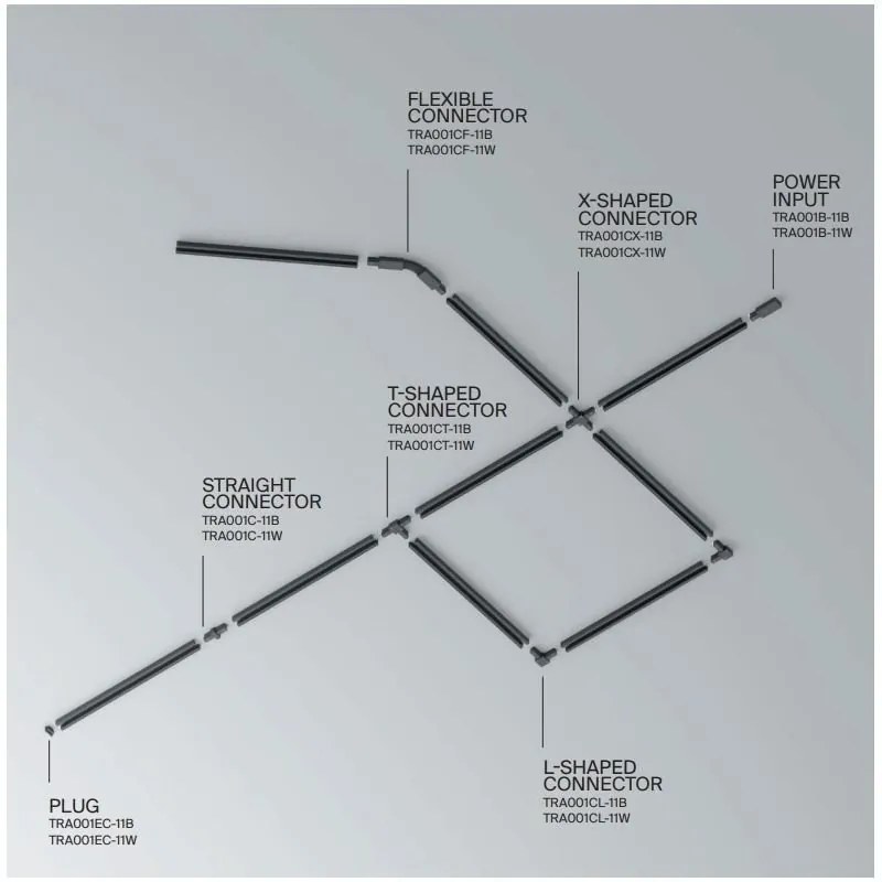 Spot LED, accesoriu pentru sinele monofazate Unity, Points Rot 3000K negru