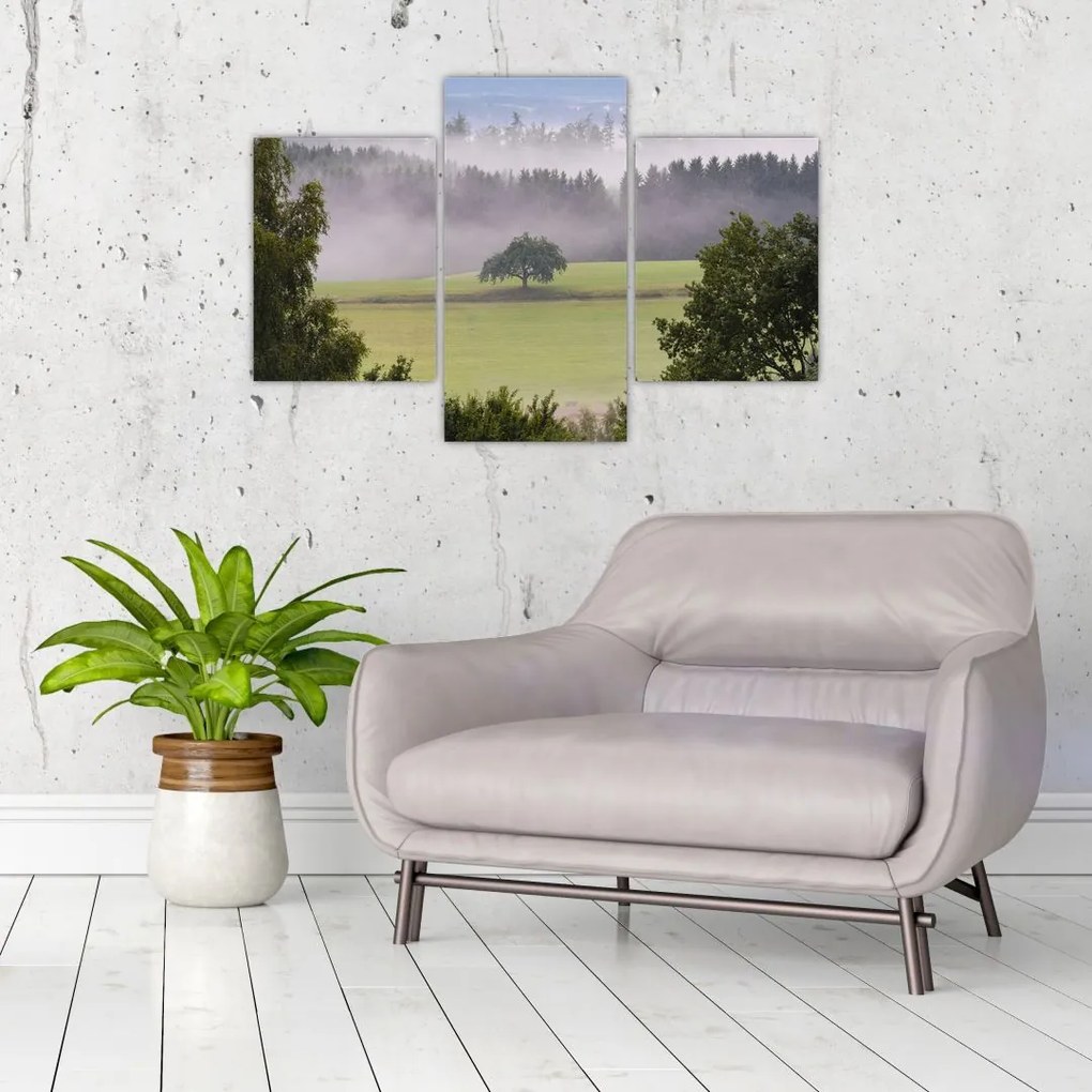 Tablou - Lunca cu copac (90x60 cm)