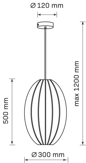 Lustră pe cablu KAREI 1xE27/20W/230V d. 30 cm negru