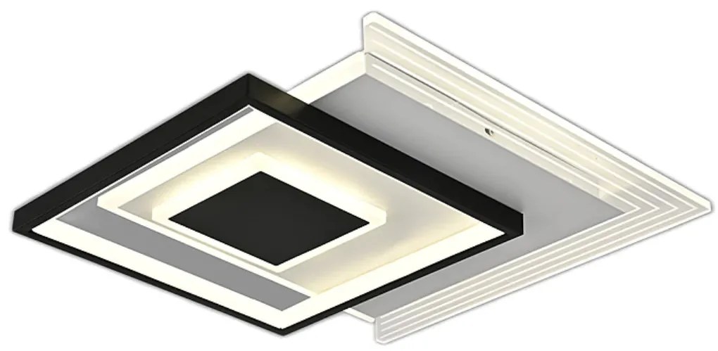 Lustra LED Cu Telecomanda, Elit's Esn R9052rS, 94W, Negru Alb