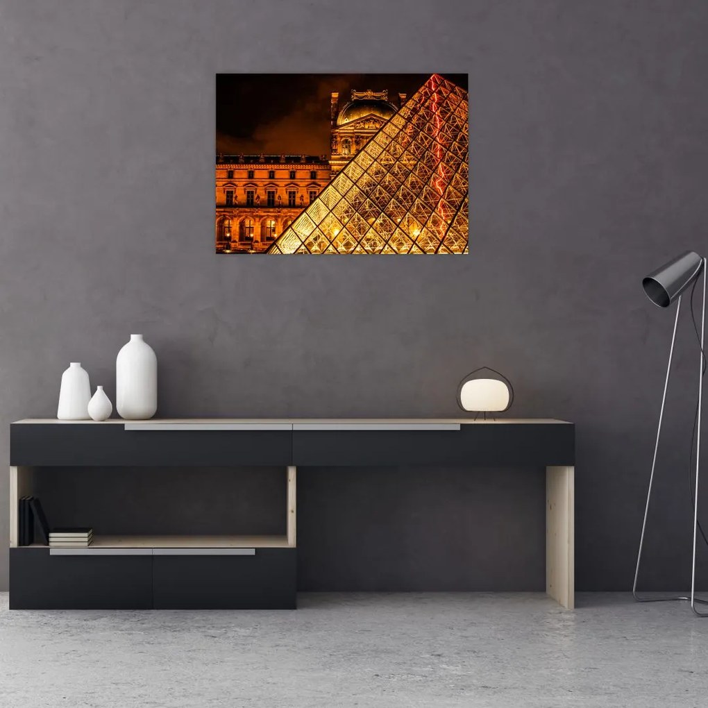 Tablou cu Louvre la Pris (70x50 cm)