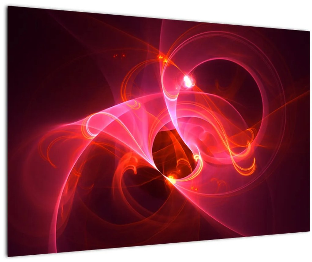 Tabloul modern cu abstacție roz (90x60 cm)
