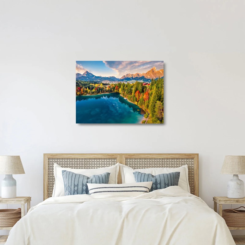 Tablou pe sticlă - Lacul Urisee, Austria (70x50 cm)