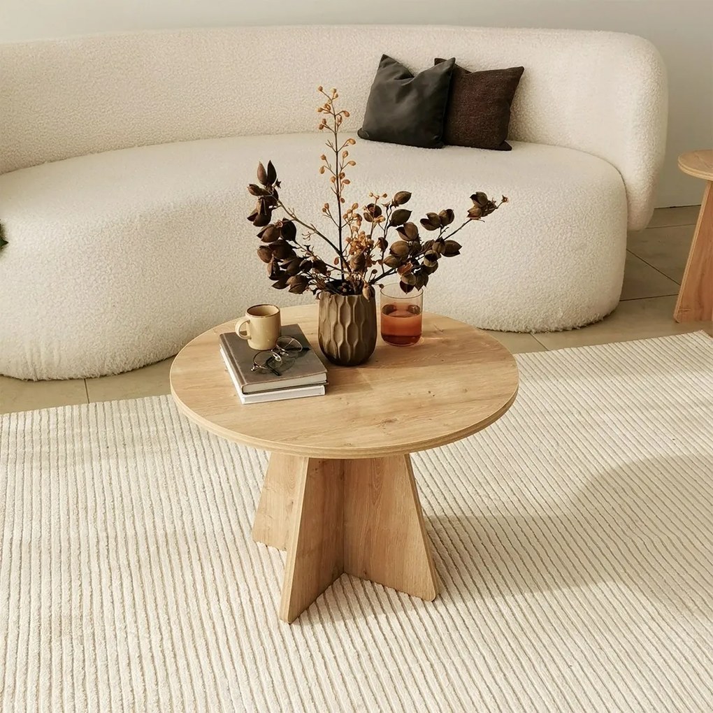 Măsuță de conferință Mushroom Sapphire Oak