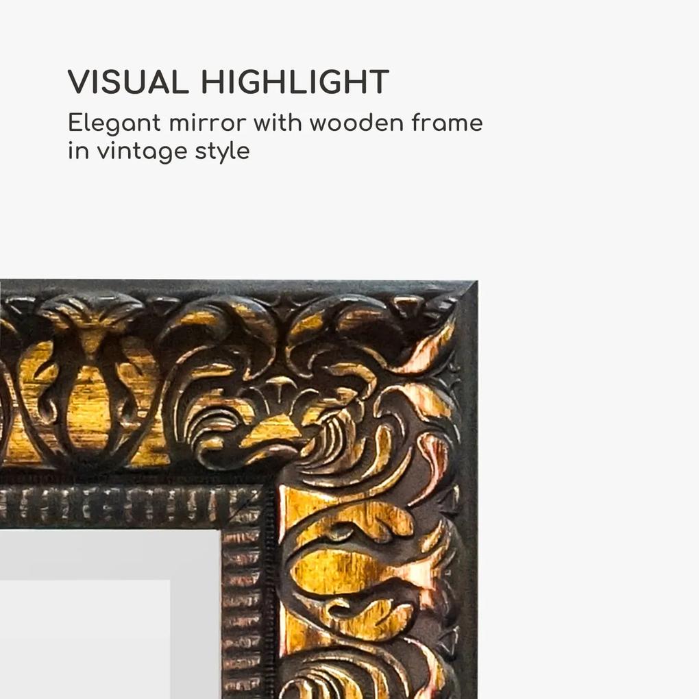Chelsea Oglindă dreptunghiulară cu ramă din lemn 130 x 45 cm Vintage