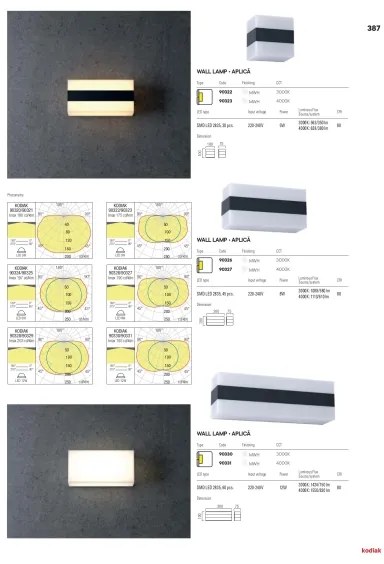 Aplică LED de exterior KODIAK LED/5W/230V IP65 albă/neagră Redo 90322