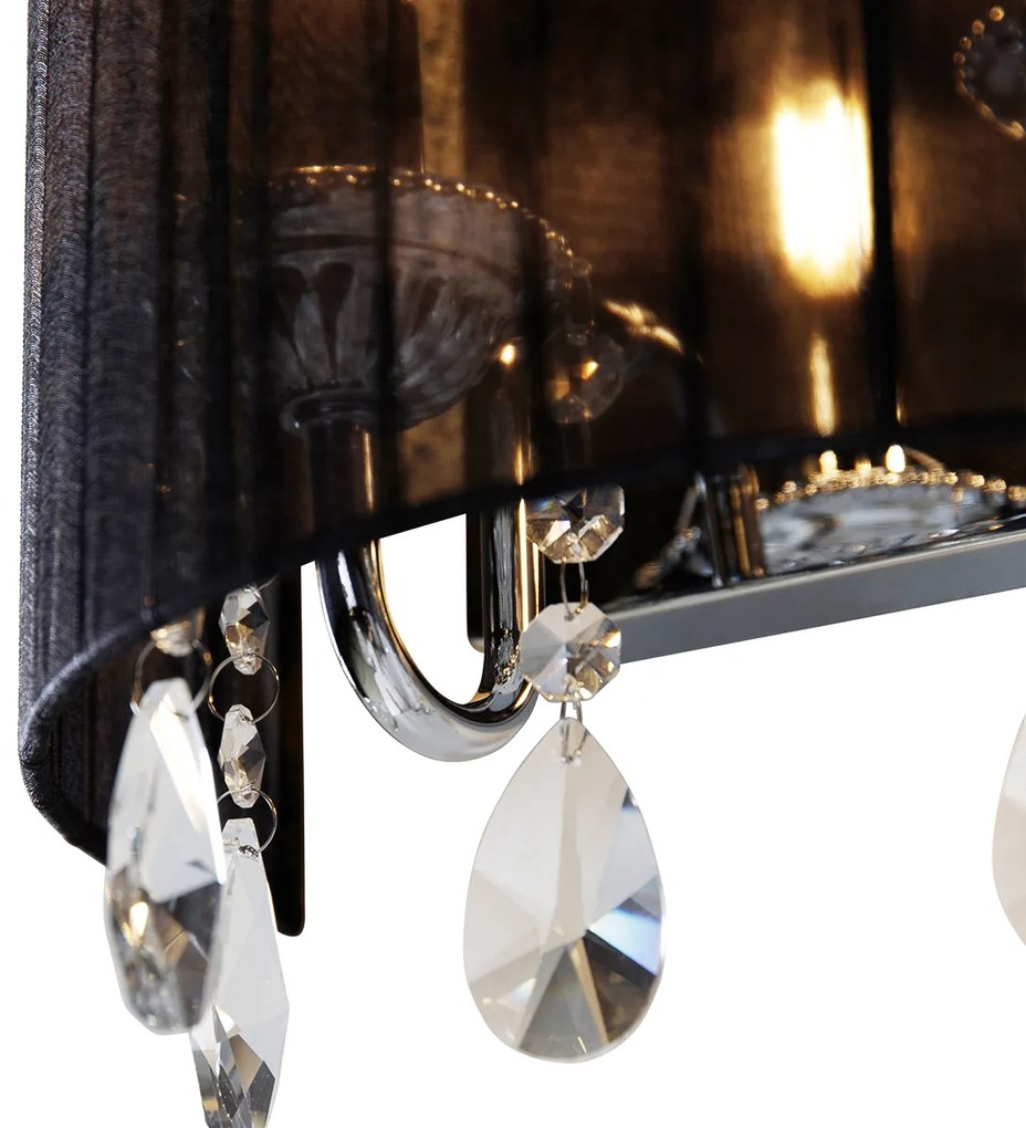 Set de 2 aplice crom cu abajur negru - Ann-Kathrin 2