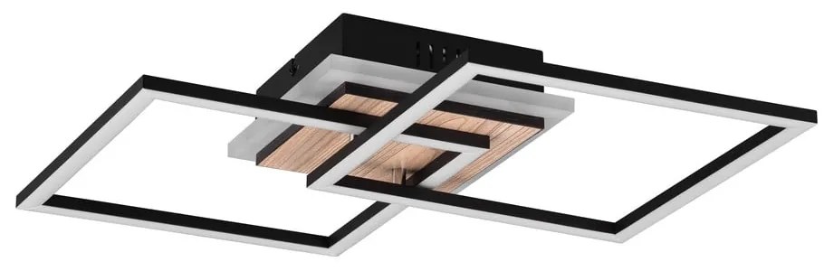 Plafonieră neagră-maro LED cu intensitate reglabilă 28x57 cm Giro – Trio