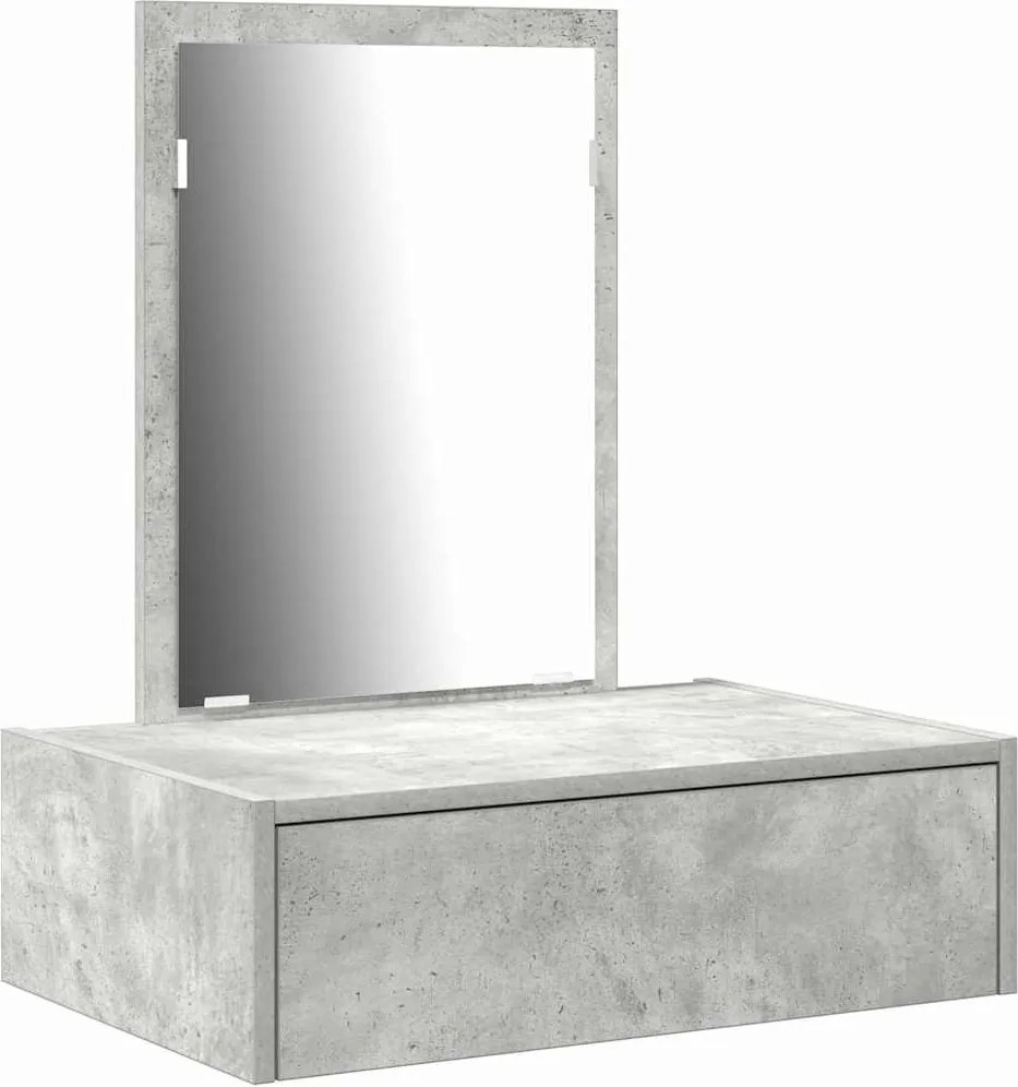 vidaXL Masă de Machiaj cu sertar Gri 60 x 40 x 70 cm Lemn compozit