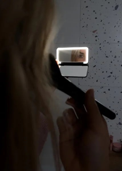 Concept KZ2020 - Oglindă cosmetică LED PERFECT SKIN 1,5W/5V 300 mAh, neagră