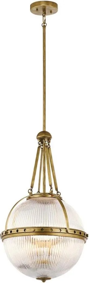 Kichler KL-ASTER-P-NBR - Lustru pe tijă ASTER 3xE14/60W/230V alamă