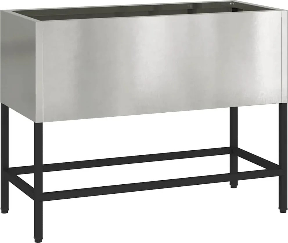 vidaXL Ghiveci ridicat pentru grădină Argintiu 60 x 26 x 45 cm