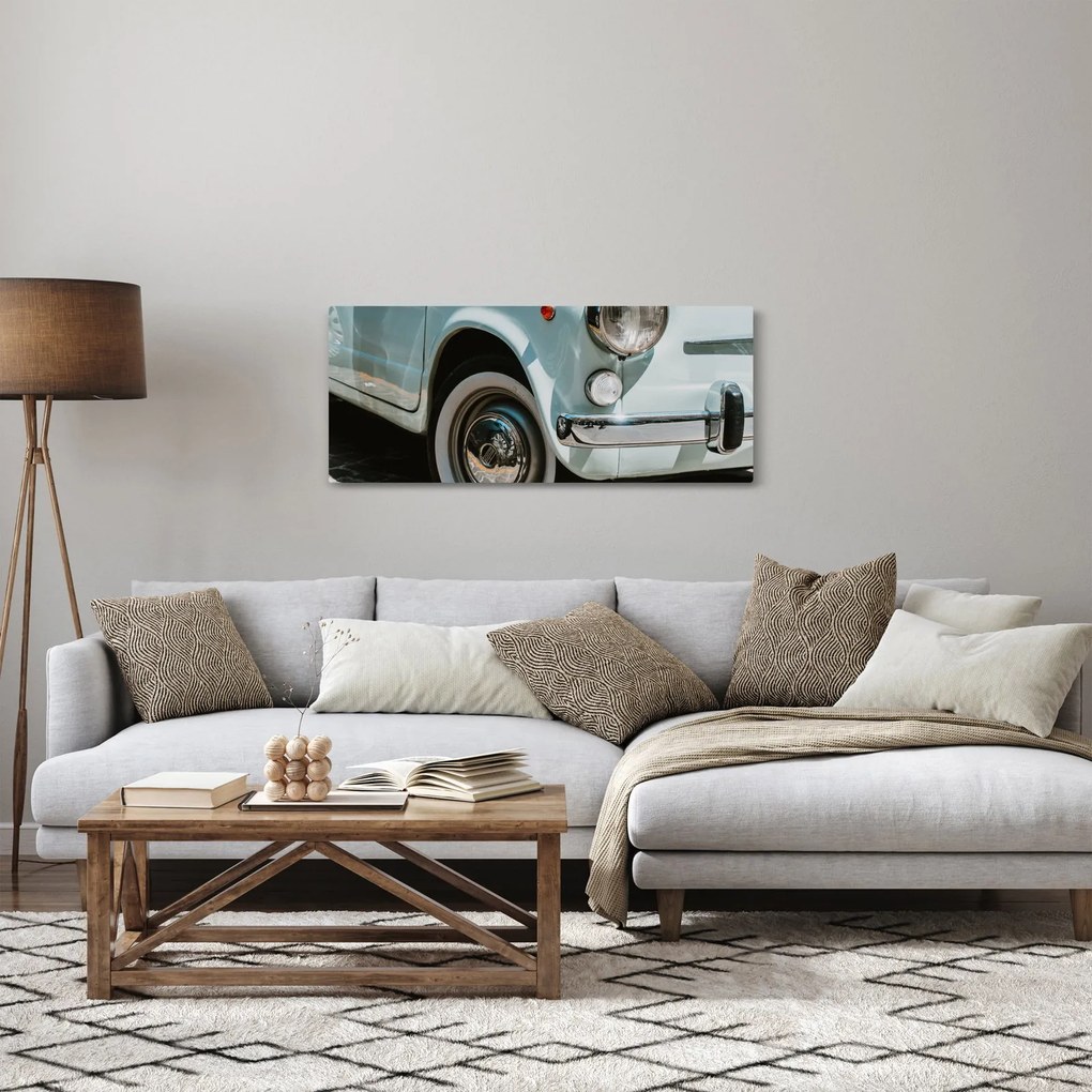 Tablou - mașina retro Fiat (120x50 cm)