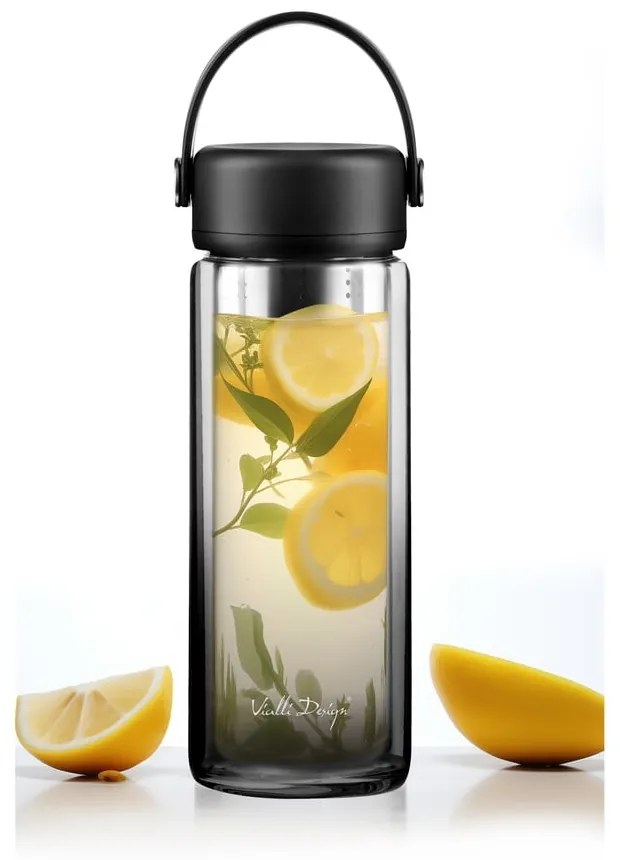 Sticlă neagră din sticlă 350 ml Fuori – Vialli Design