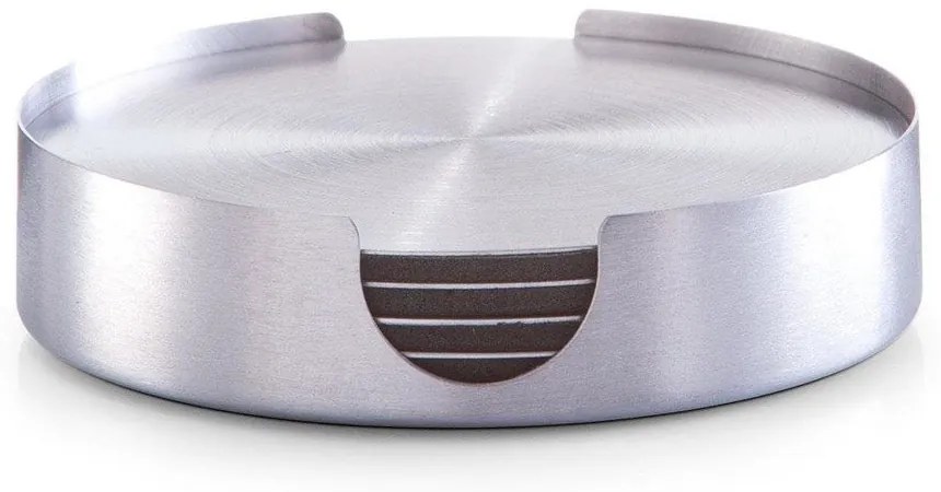 Set 6 suporturi coaster, Argintiu, 10x1,5 cm, ZELLER