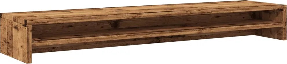 vidaXL Suport monitor, lemn vechi, 100 x 24 x 13 cm, lemn prelucrat