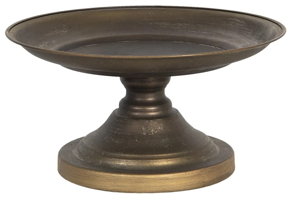 Platou decorativ metal maro 25x13 cm