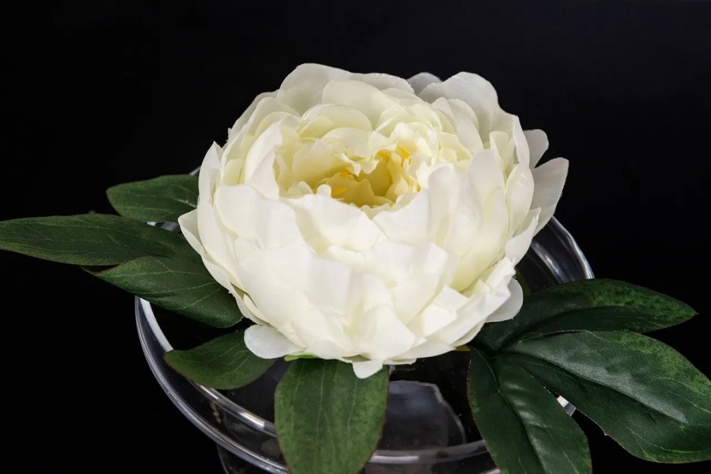 Aranjament floral mic decor festiv design LUX ALZATA PEONY WHITE