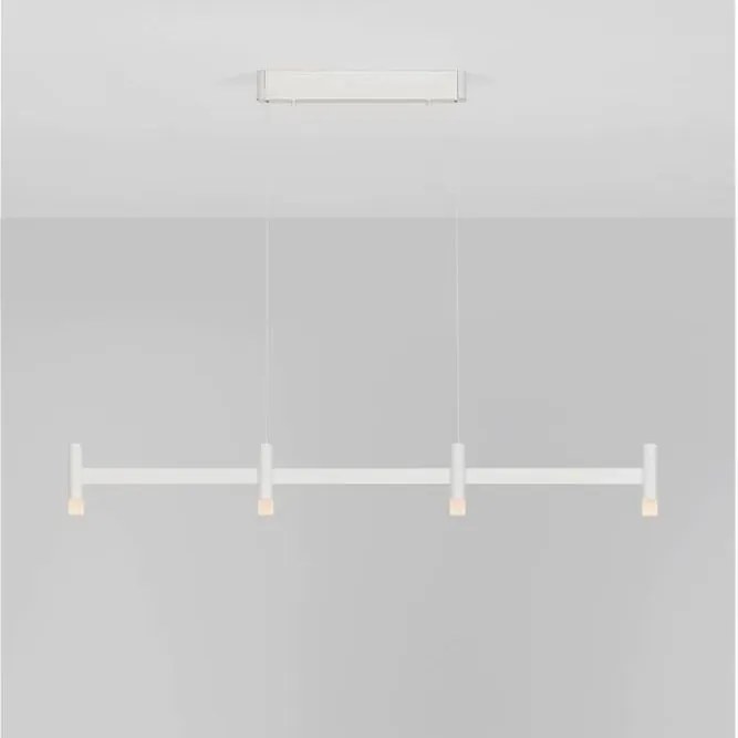 Lustra liniara cu 4 spoturi LED 2700K POETIC alb
