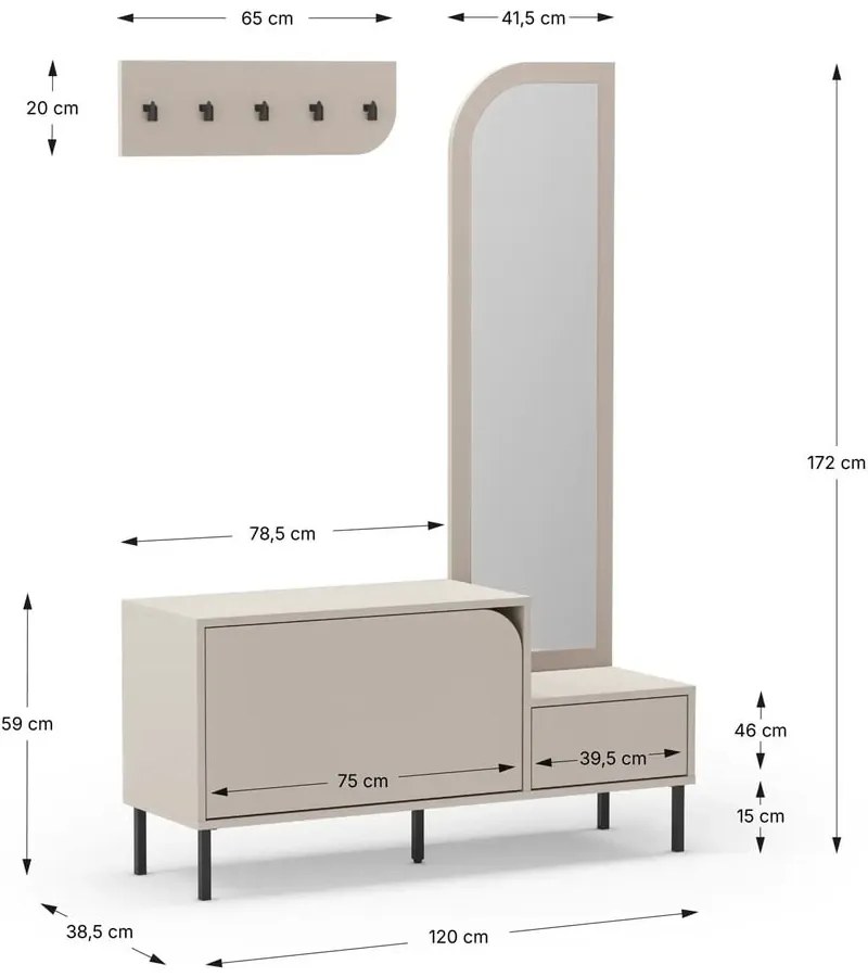 Set pentru hol crem Bea – Marckeric