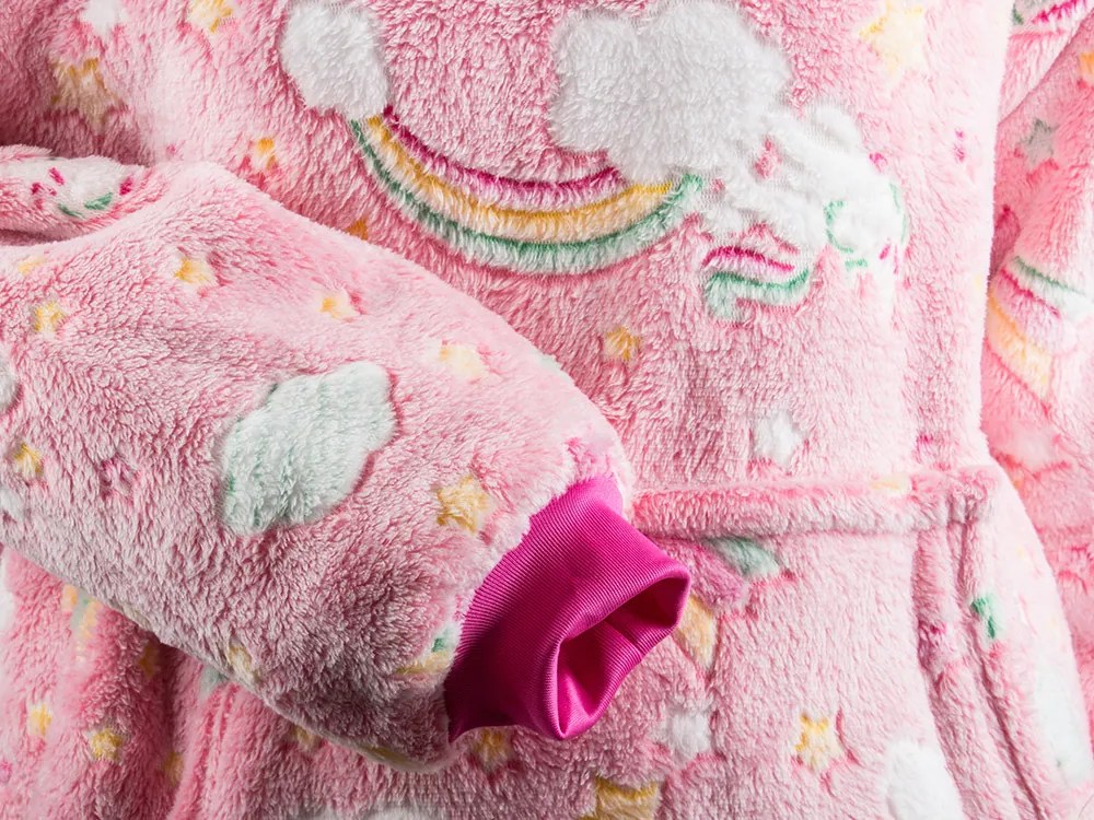 Zaparkorun Hanorac pentru copii care strălucește în întuneric - pink