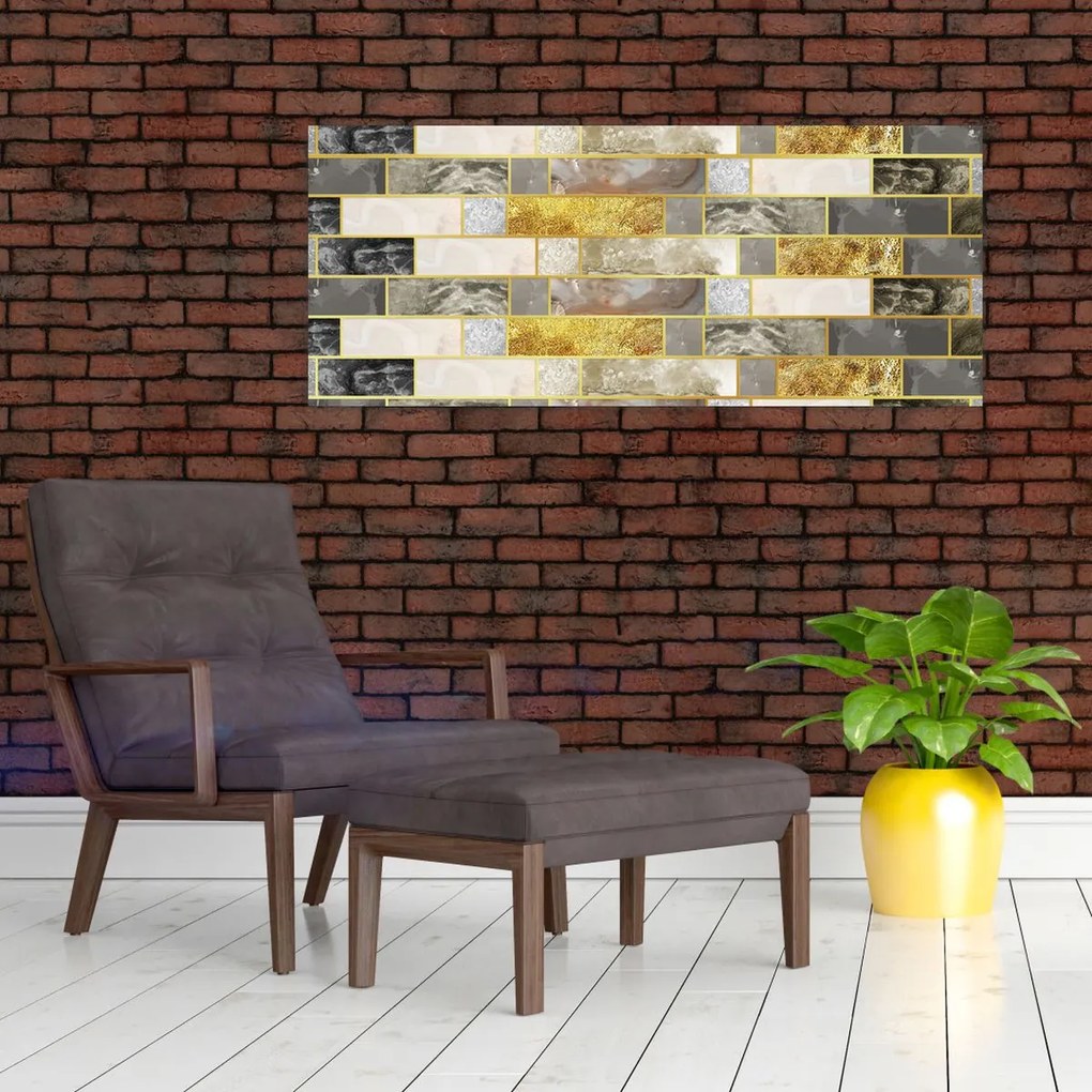 Tablou - Decor cu texturi (120x50 cm)