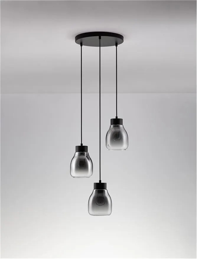 Lustra cu 3 pendule design modern Blaku
