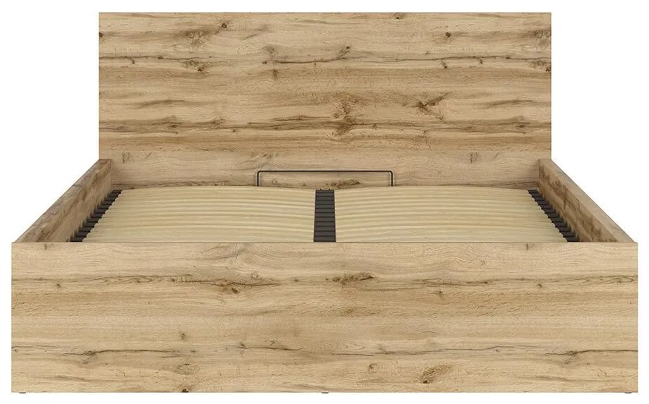 Pat matrimonial 160 cm Tetrix 11 (stejar wotan) (cu somieră) (cu sp. depozitare). Promo -35%. 1098493