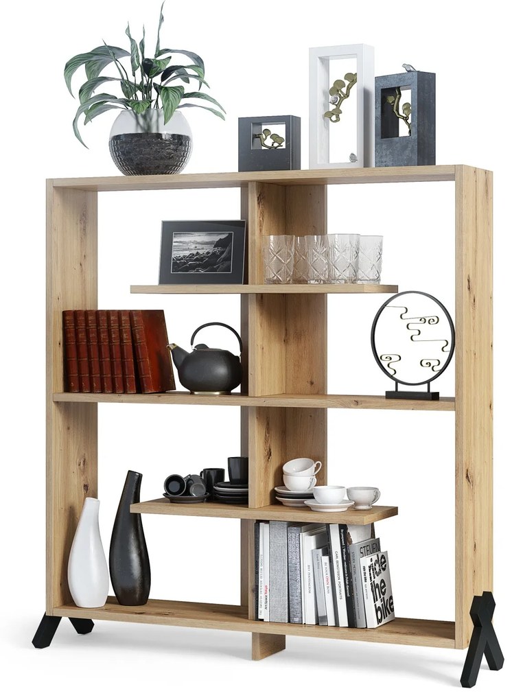 Bibliotecă VIK R-110 Stejar Artisan - MINI BIBLIOTECĂ PENTRU CAMERA DE ZI
