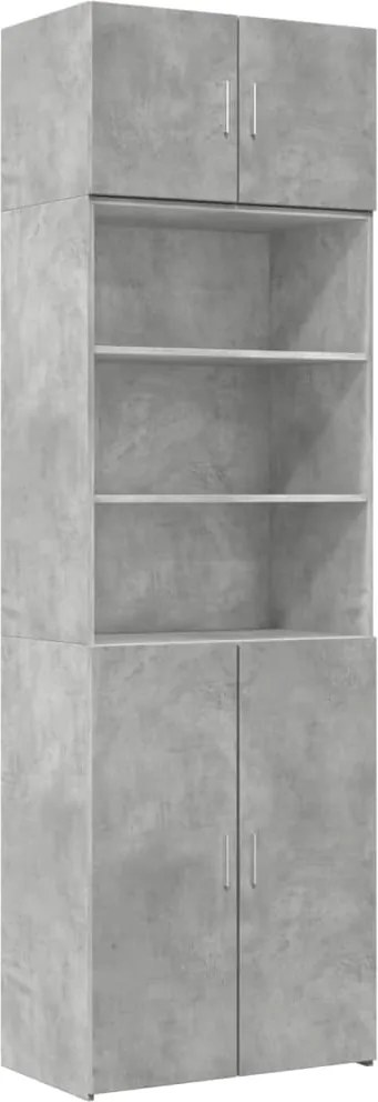 vidaXL Dulap de depozitare, gri beton, 70x42,5x225 cm, lemn prelucrat