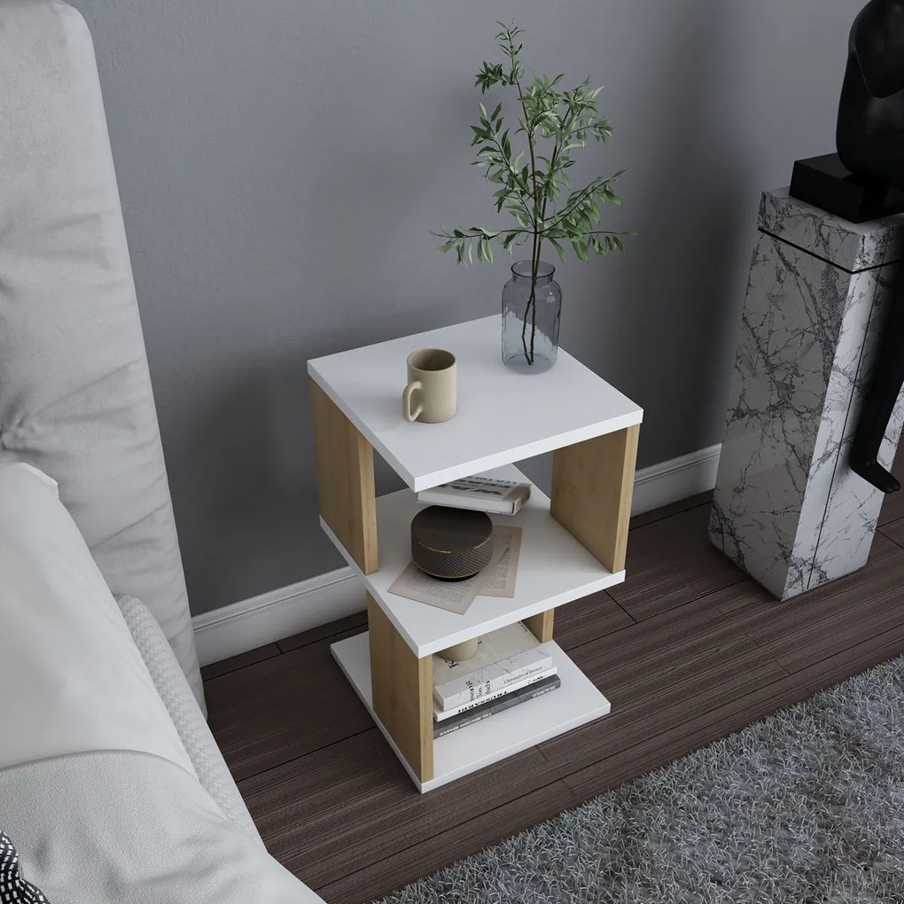 Măsuță de pat Carter White Oak