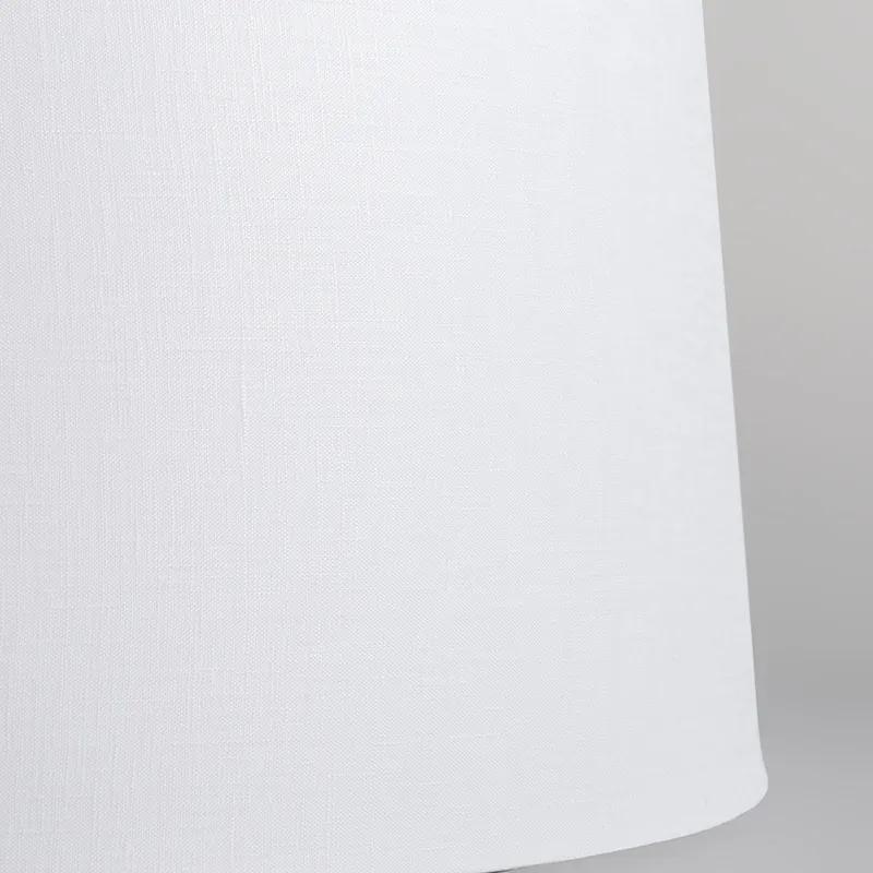 Lampă de tavan neagră mată cu umbră albă 45 cm - Combi