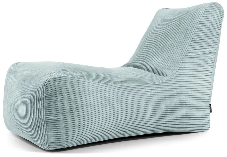 Fotoliu bean bag verde mentă cu tapițerie din catifea reiată Lounge – SLOWDOWN