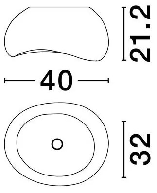 Lustra aplicata design modern, LEFKO-AERE, L 40cm
